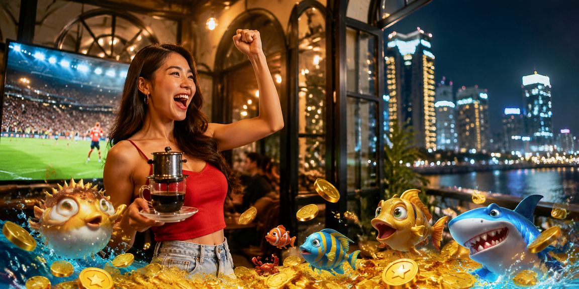 Cảnh người chơi tại casino TP. Hồ Chí Minh với ly cà phê